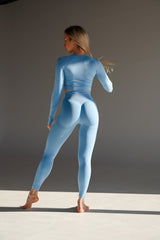 BEZŠVOVÉ LEGÍNY ELIME ULTIMATE SKY BLUE