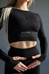 BEZŠVOVÝ TOP ELIME ULTIMATE ČIERNY