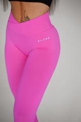 BEZŠVOVÉ LEGÍNY ELIME V-PUSH UP LIFT - PINK