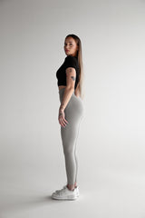 BEZŠVOVÉ LEGÍNY ELIME RUNIQUE - LIGHT GREY