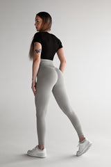 BEZŠVOVÉ LEGÍNY ELIME RUNIQUE - LIGHT GREY