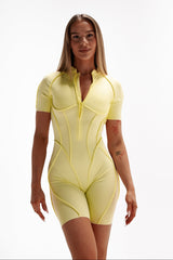 OVERAL PREMIUM SHAPE ELIME SHORT ZIP YELLOW