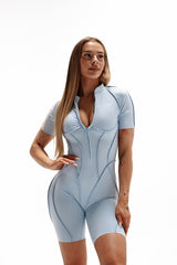 OVERAL PREMIUM SHAPE ELIME SHORT ZIP SKY BLUE