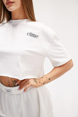 CROP TOP ELIME BLOOM - WHITE