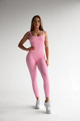 OVERAL RIBBED LONG ELIME RUŽOVÝ