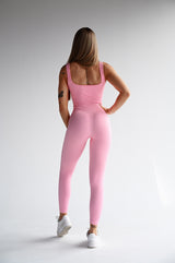 OVERAL RIBBED LONG ELIME RUŽOVÝ