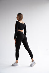 ELIME BLACK WAVE TOP S DLHÝM RUKÁVOM