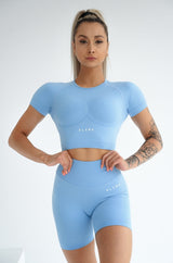 TOP S KRÁTKYM RUKÁVOM ELIME ULTIMATE SKY BLUE