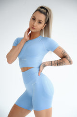 TOP S KRÁTKYM RUKÁVOM ELIME ULTIMATE SKY BLUE