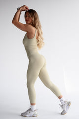 OVERAL RIBBED LONG ELIME BEIGE