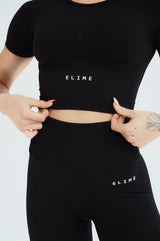 TOP S KRÁTKYM RUKÁVOM ELIME ULTIMATE ČIERNY