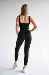 OVERAL RIBBED LONG ELIME ČIERNY