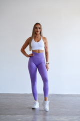 BEZŠVOVÉ LEGÍNY ELIME WASHED PUSH-UP - SCRUNCH PURPLE