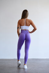 BEZŠVOVÉ LEGÍNY ELIME WASHED PUSH-UP - SCRUNCH PURPLE