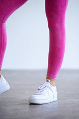 BEZŠVOVÉ LEGÍNY ELIME WASHED PUSH-UP - SCRUNCH PINK