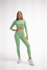 BEZŠVOVÉ LEGÍNY ELIME ULTIMATE SHAPES MATCHA