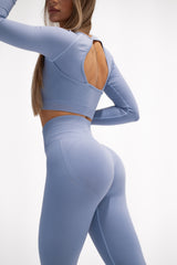 BEZŠVOVÉ LEGÍNY ELIME ULTIMATE SHAPES CLOUD BLUE