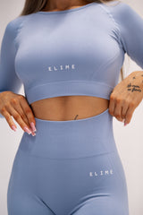 BEZŠVOVÝ TOP ELIME ULTIMATE SHAPES CLOUD BLUE