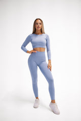 BEZŠVOVÉ LEGÍNY ELIME ULTIMATE SHAPES CLOUD BLUE