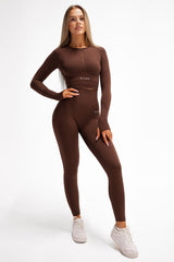 BEZŠVOVÝ TOP ELIME ULTIMATE HNEDÝ