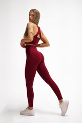 BEZŠVOVÉ LEGÍNY ELIME ULTIMATE SHAPES BORDO