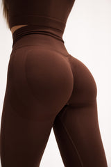 BEZŠVOVÉ LEGÍNY ELIME ULTIMATE HNEDÉ