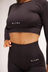 BEZŠVOVÝ TOP ELIME ULTIMATE SHAPES DARK GREY