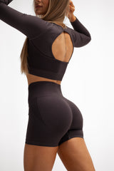 BEZŠVOVÝ TOP ELIME ULTIMATE SHAPES DARK GREY