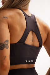 ŠPORTOVÁ PODPRSENKA ELIME ULTIMATE SHAPES DARK GREY