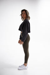 LEGÍNY ELIME MOMENTUM - V-SCRUNCH KHAKI