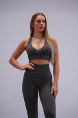 BEZŠVOVÉ LEGÍNY ELIME RUNIQUE - DARK GREY