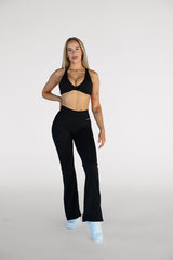 LEGÍNY FLARE MOVE V-SCRUNCH ELIME BLACK