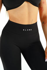 LEGÍNY FLARE MOVE HIGH-WAIST SCRUNCH ELIME BLACK