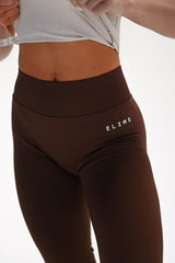 BEZŠVOVÉ LEGÍNY ELIME WAIST-RUNIQUE - BROWN