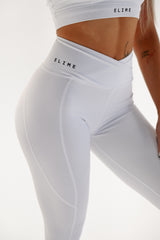 ELIME WHITE WAVE CROSS-WAIST LEGÍNY