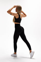 ELIME BLACK WAVE CROSS-WAIST LEGÍNY