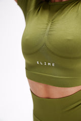 TOP S KRÁTKYM RUKÁVOM ELIME ULTIMATE LIGHT KHAKI