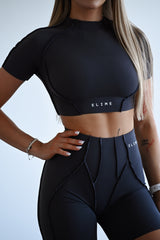 TOP S KRÁTKYM RUKÁVOM PREMIUM SHAPE ELIME ANTRACIT