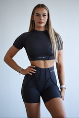 TOP S KRÁTKYM RUKÁVOM PREMIUM SHAPE ELIME ANTRACIT