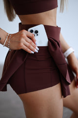 ELIME MOTION SKIRT - BROWN