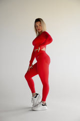 BEZŠVOVÉ LEGÍNY ELIME ULTIMATE ČERVENÉ