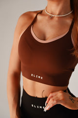 ELIME SEAMLESS ŠPORTOVÁ PODPRSENKA BROWN