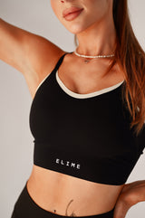 ELIME SEAMLESS ŠPORTOVÁ PODPRSENKA BLACK