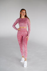 BEZŠVOVÝ TOP ELIME EVOLVE - WASHED BORDO