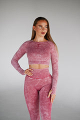 BEZŠVOVÝ TOP ELIME EVOLVE - WASHED BORDO