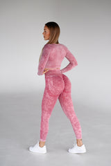 BEZŠVOVÝ TOP ELIME EVOLVE - WASHED BORDO