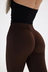 BEZŠVOVÉ LEGÍNY ELIME WAIST-RUNIQUE - BROWN