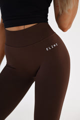 BEZŠVOVÉ LEGÍNY ELIME WAIST-RUNIQUE - BROWN