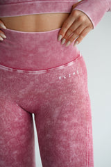 BEZŠVOVÉ LEGÍNY ELIME EVOLVE - SCRUNCH WASHED BORDO