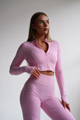 SECOND SKIN ZIP JACKET ELIME PINK